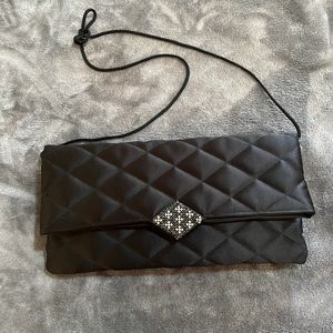 Kate Landry Black Clutch Cross Body Shoulder Bag